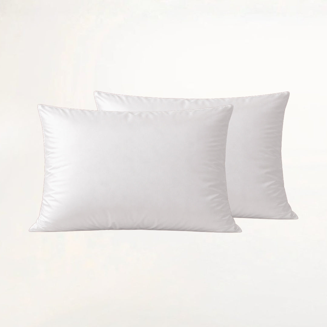 Witte bamboe hotel kussensloop