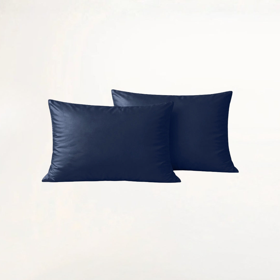 Marineblauwe bamboe kussensloop