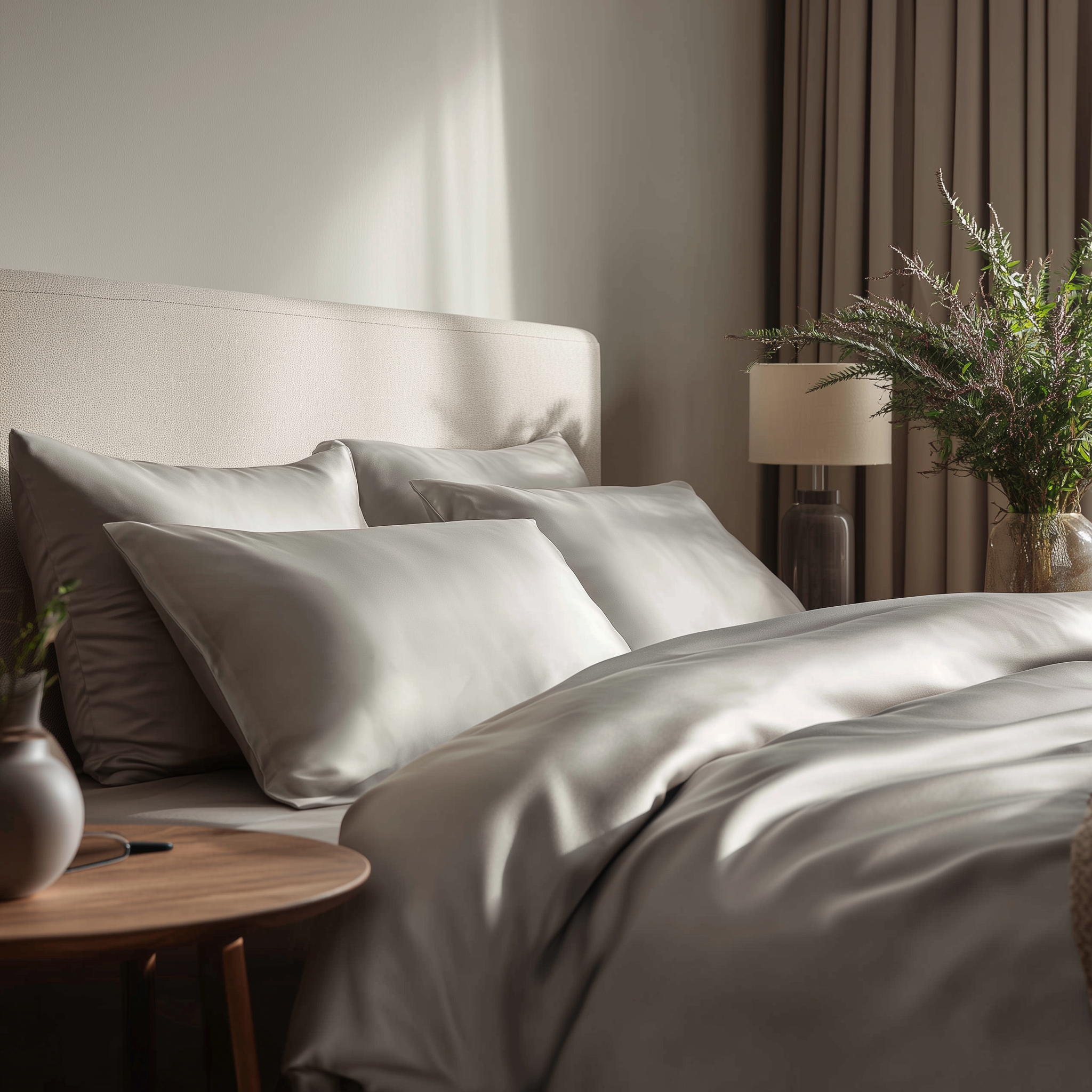 Grijze bamboe beddengoedset