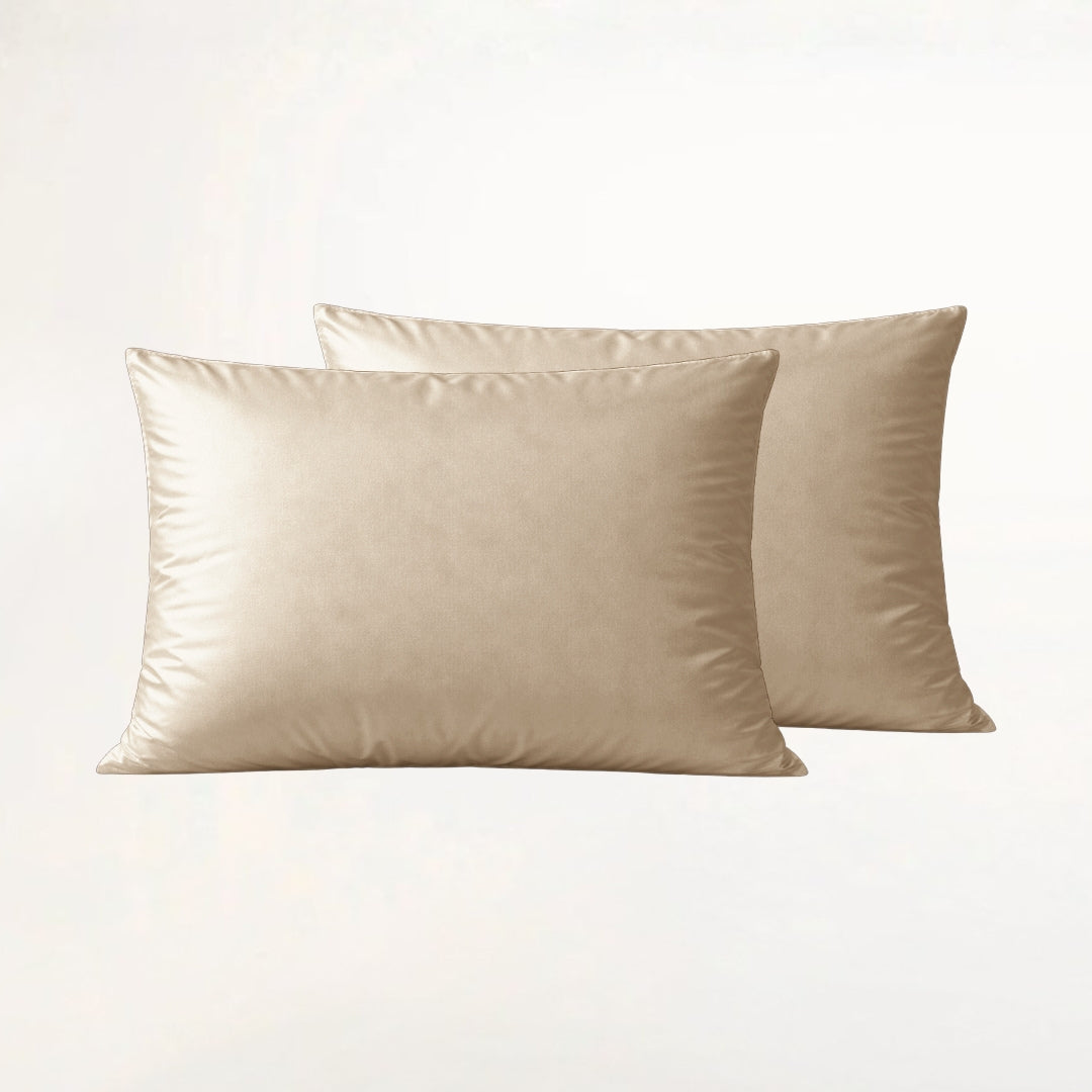 Beige bamboe hotel kussensloop