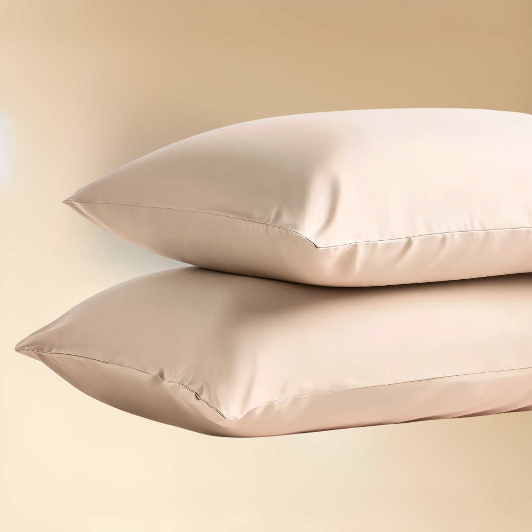 Beige bamboe hotel kussensloop