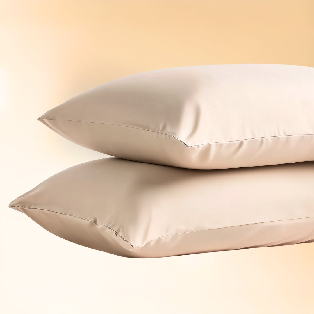 Beige bamboe kussensloop