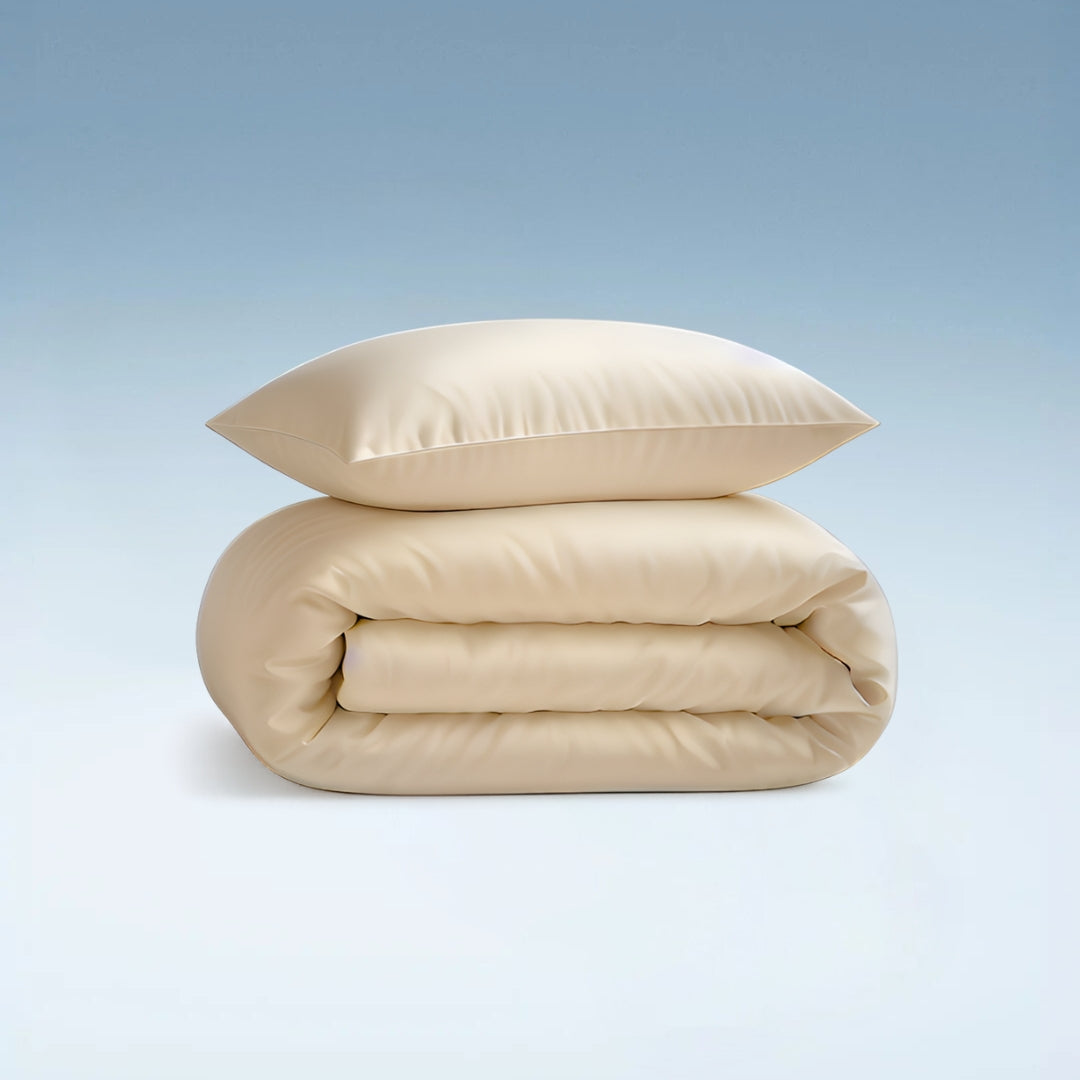 Beige bamboe beddengoedset