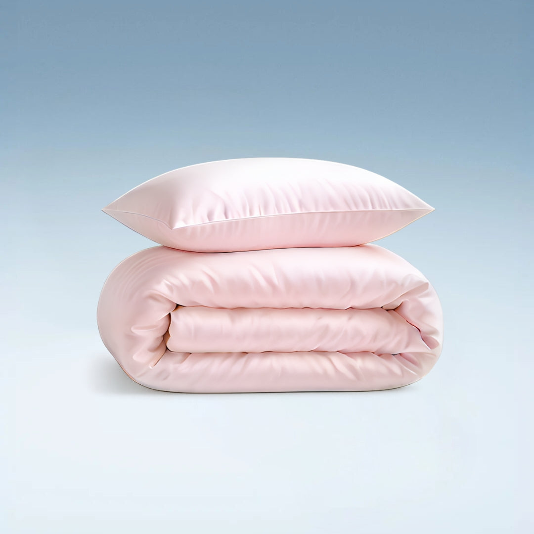 Roze bamboe beddengoedset