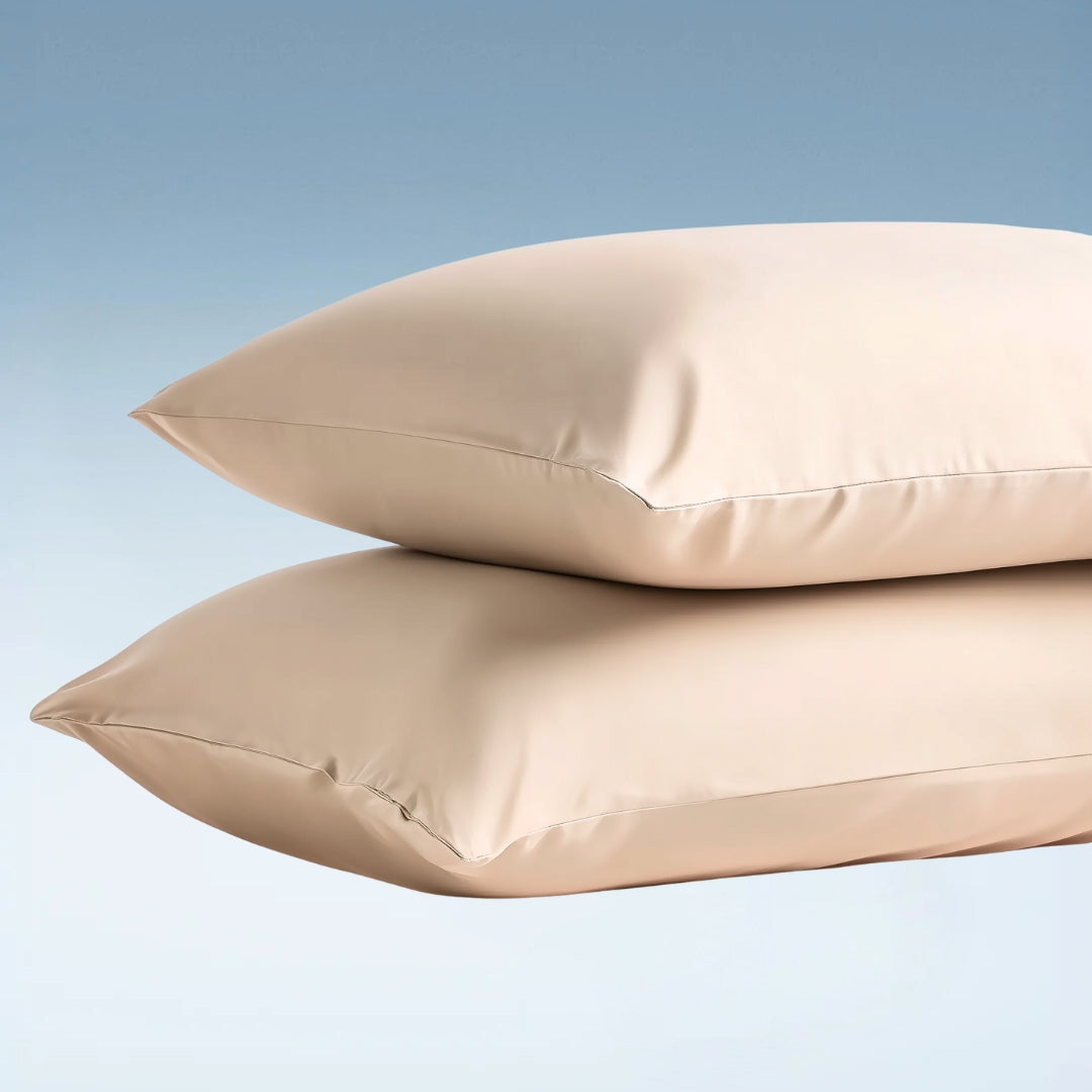 Beige bamboe hotel kussensloop