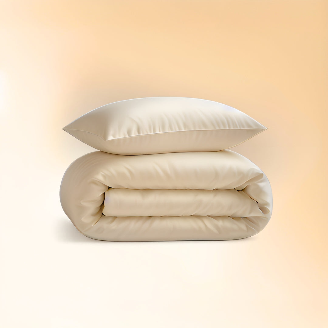 Beige bamboe beddengoedset