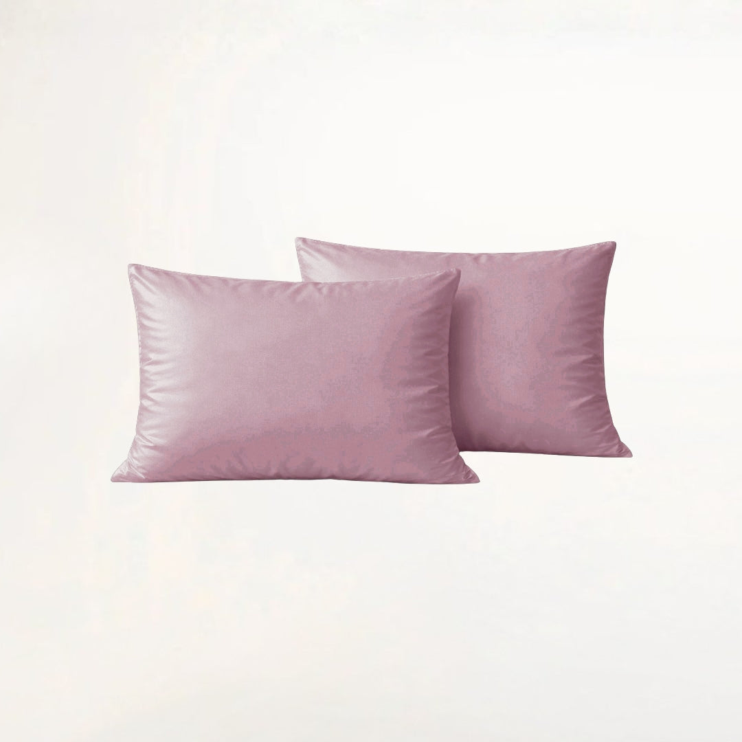 Roze bamboe kussensloop