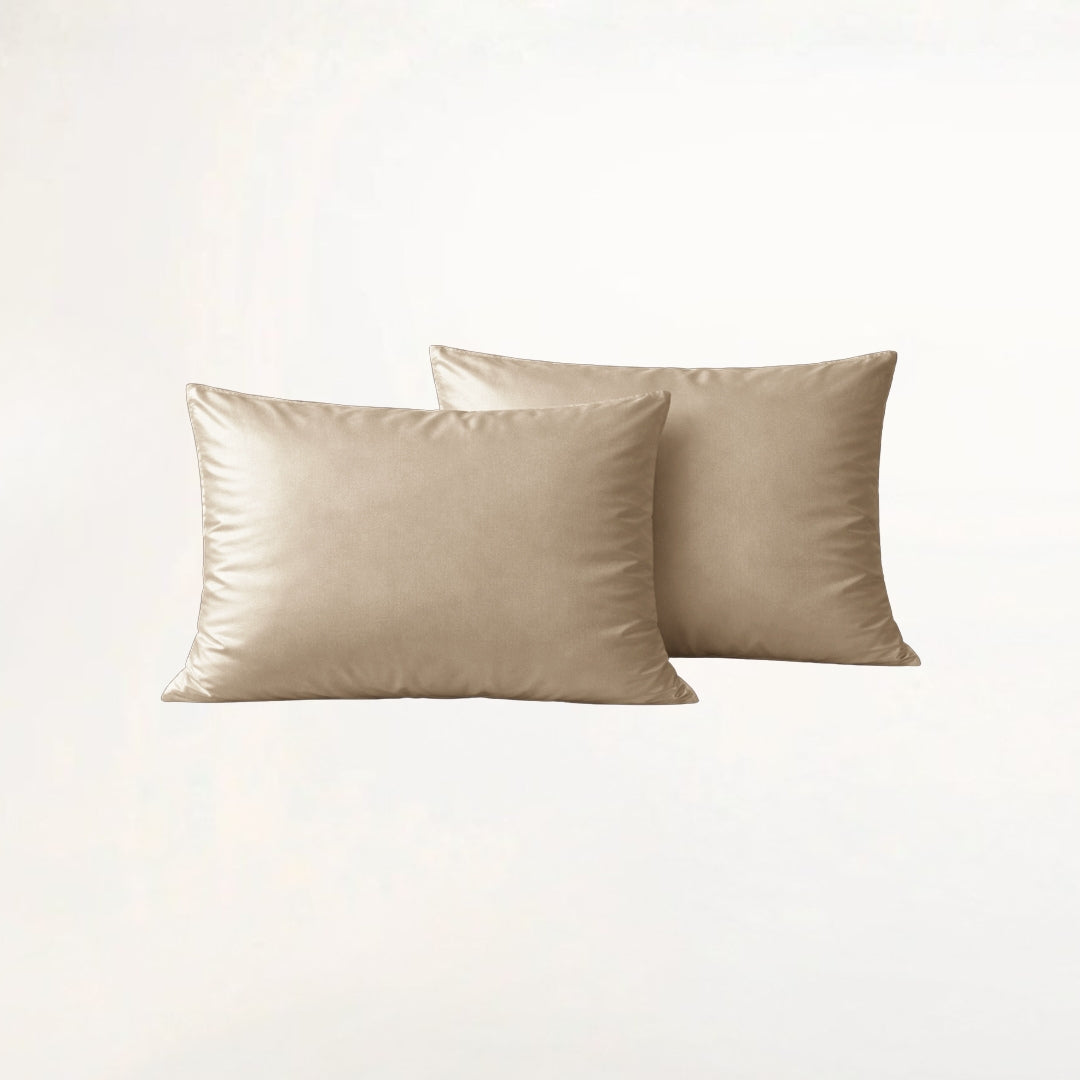 Beige bamboe kussensloop