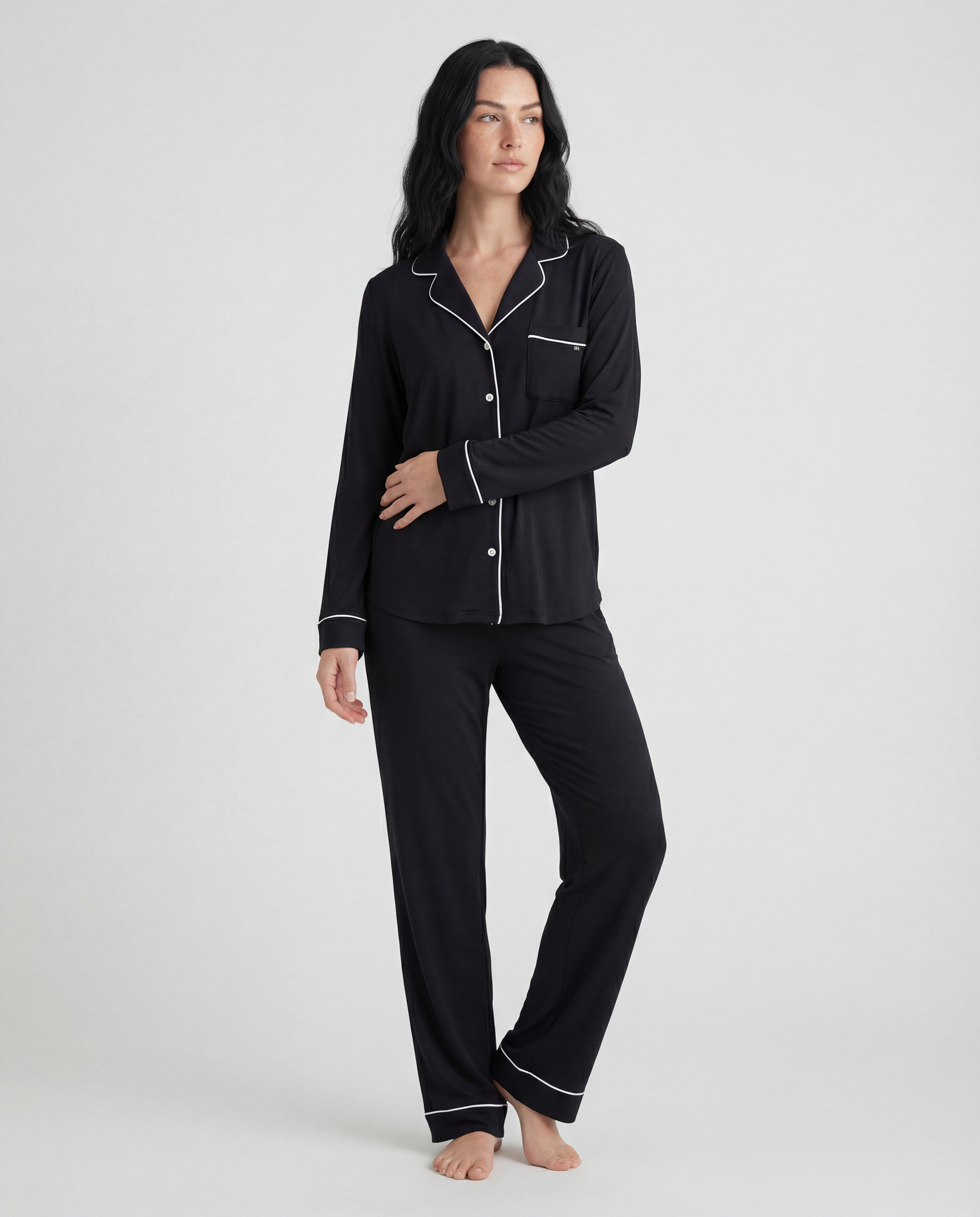 Zwarte bamboe pyjama