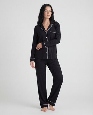 Zwarte bamboe pyjama