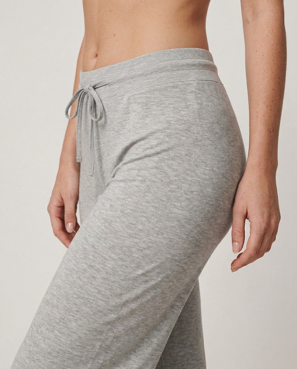 Lichtgrijze bamboe pyjama